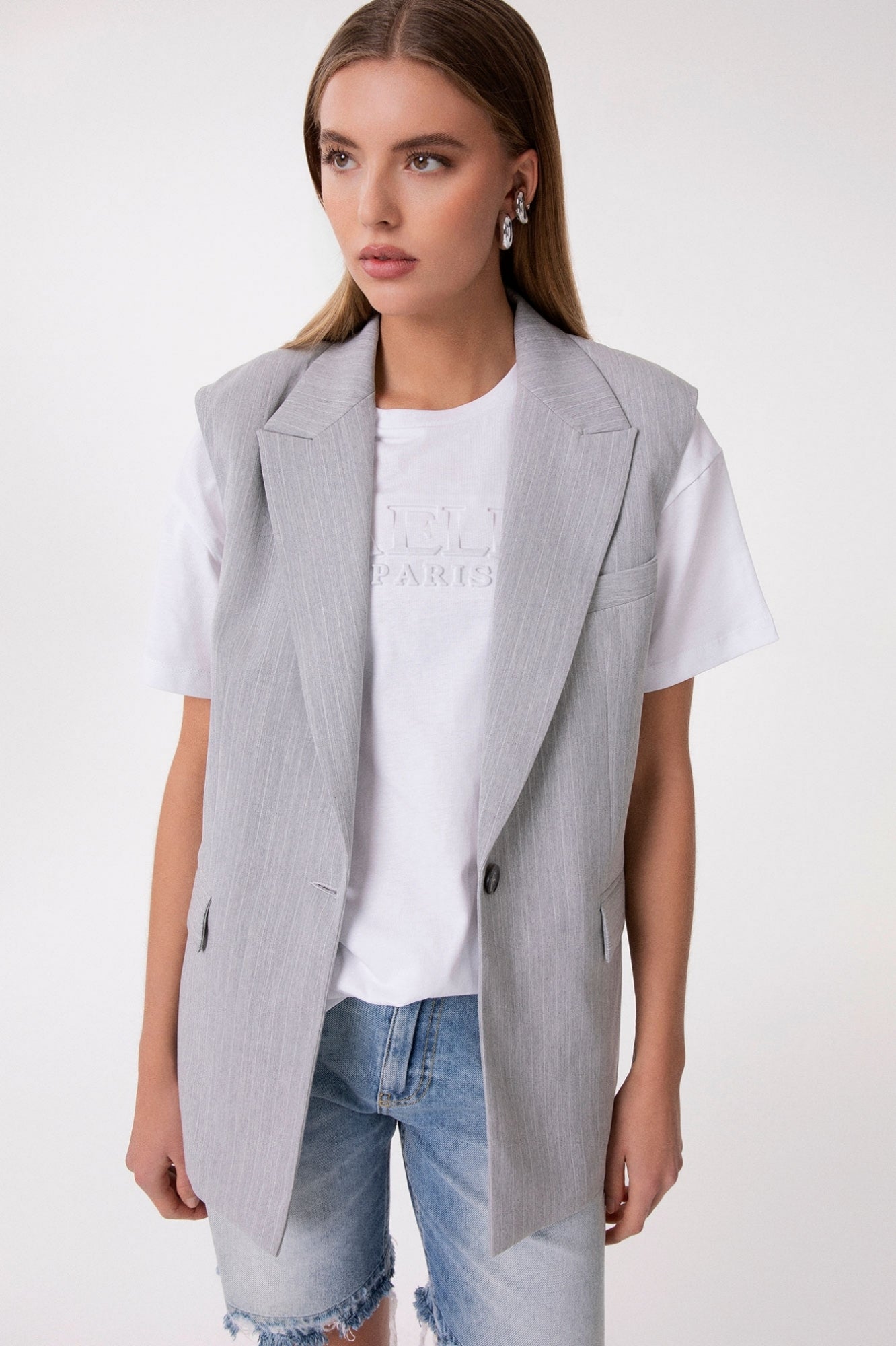 Gilet monopetto over