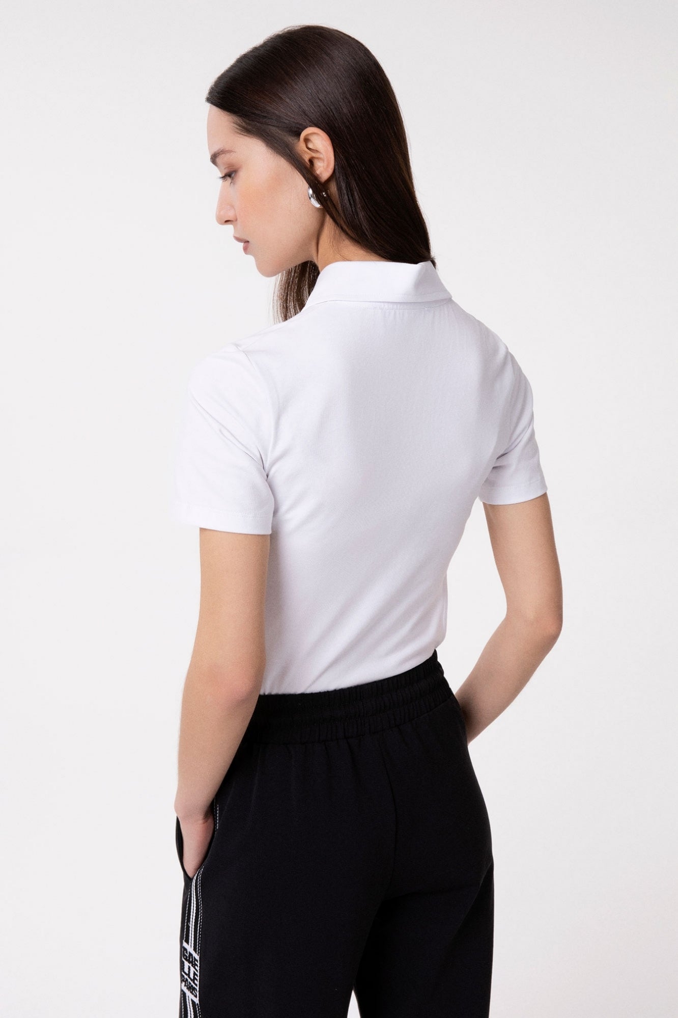 Body con collo e abbottonatura polo