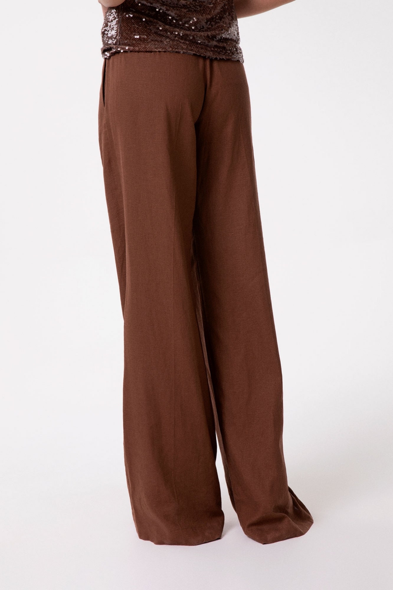 Pantalone dritto in misto lino