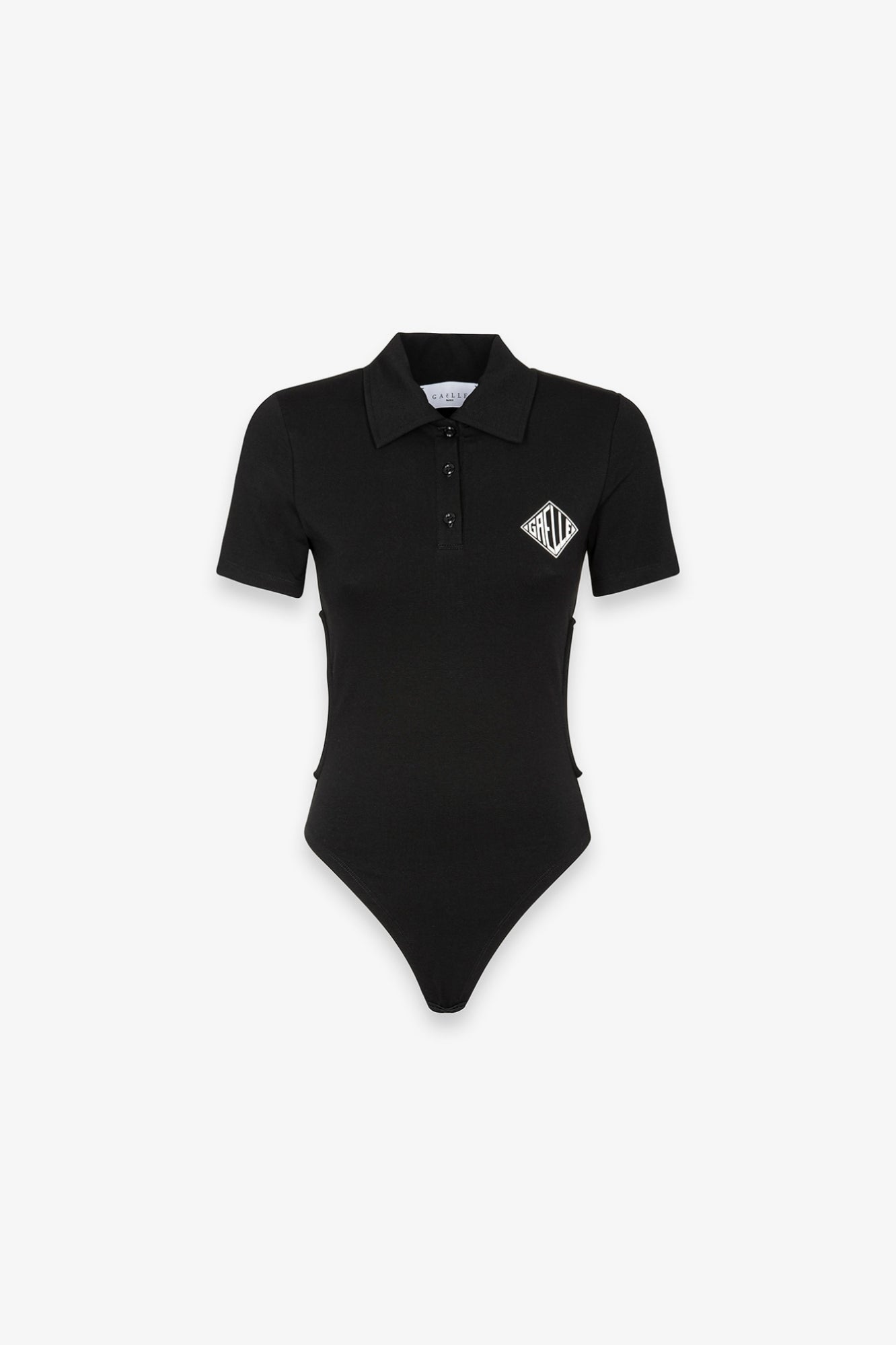 Body con collo e abbottonatura polo
