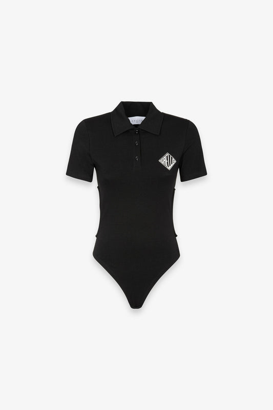 Body con collo e abbottonatura polo