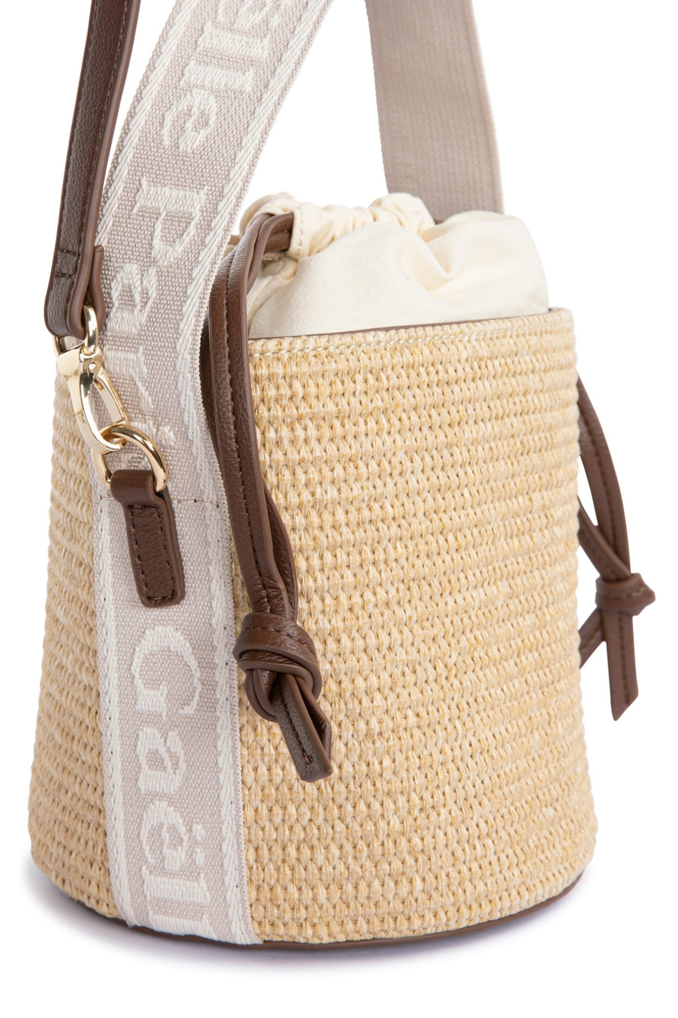 Mini bucket con manico jacquard