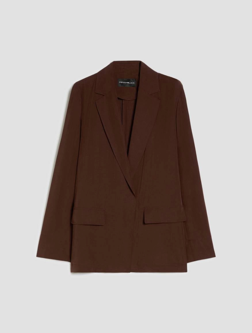 Blazer in blend di lino