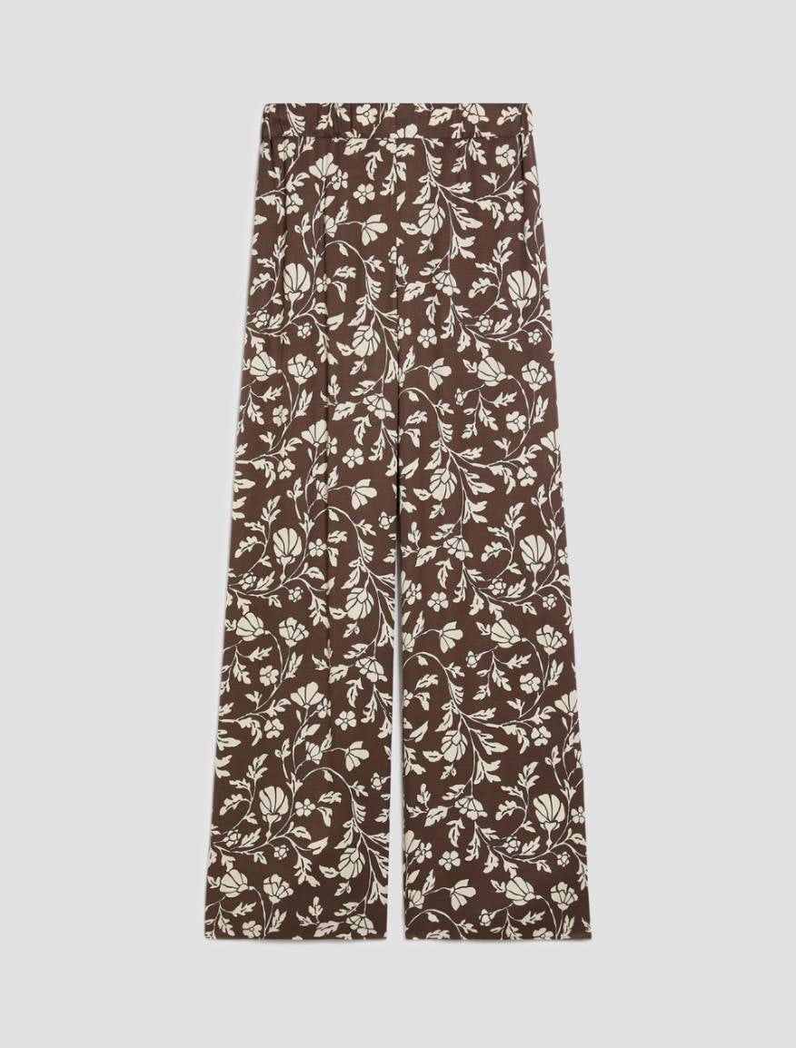 Pantaloni ampi in twill fluido