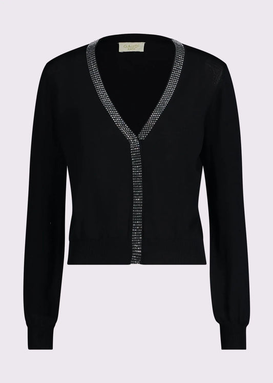 Cardigan con strass