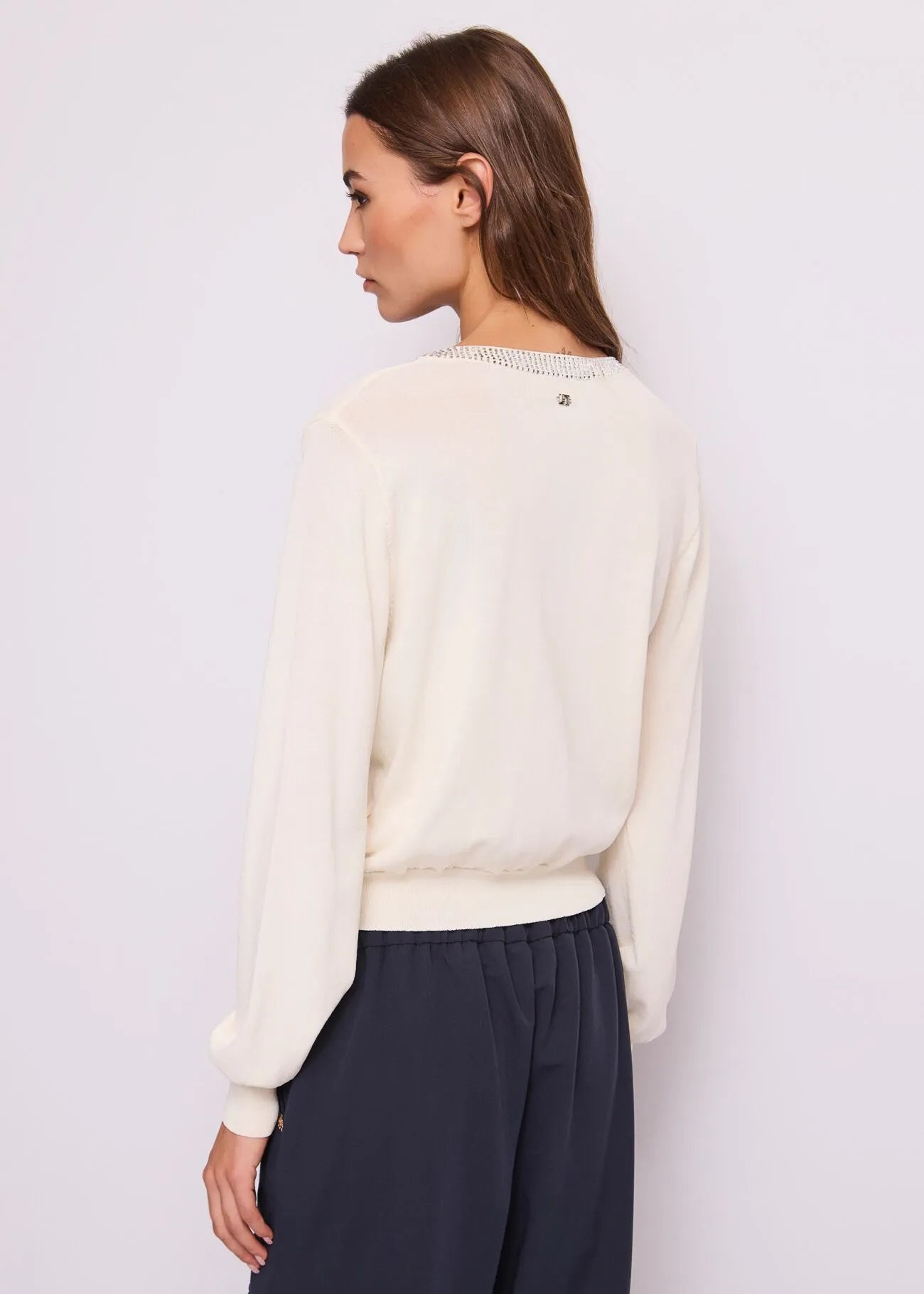 Cardigan con strass