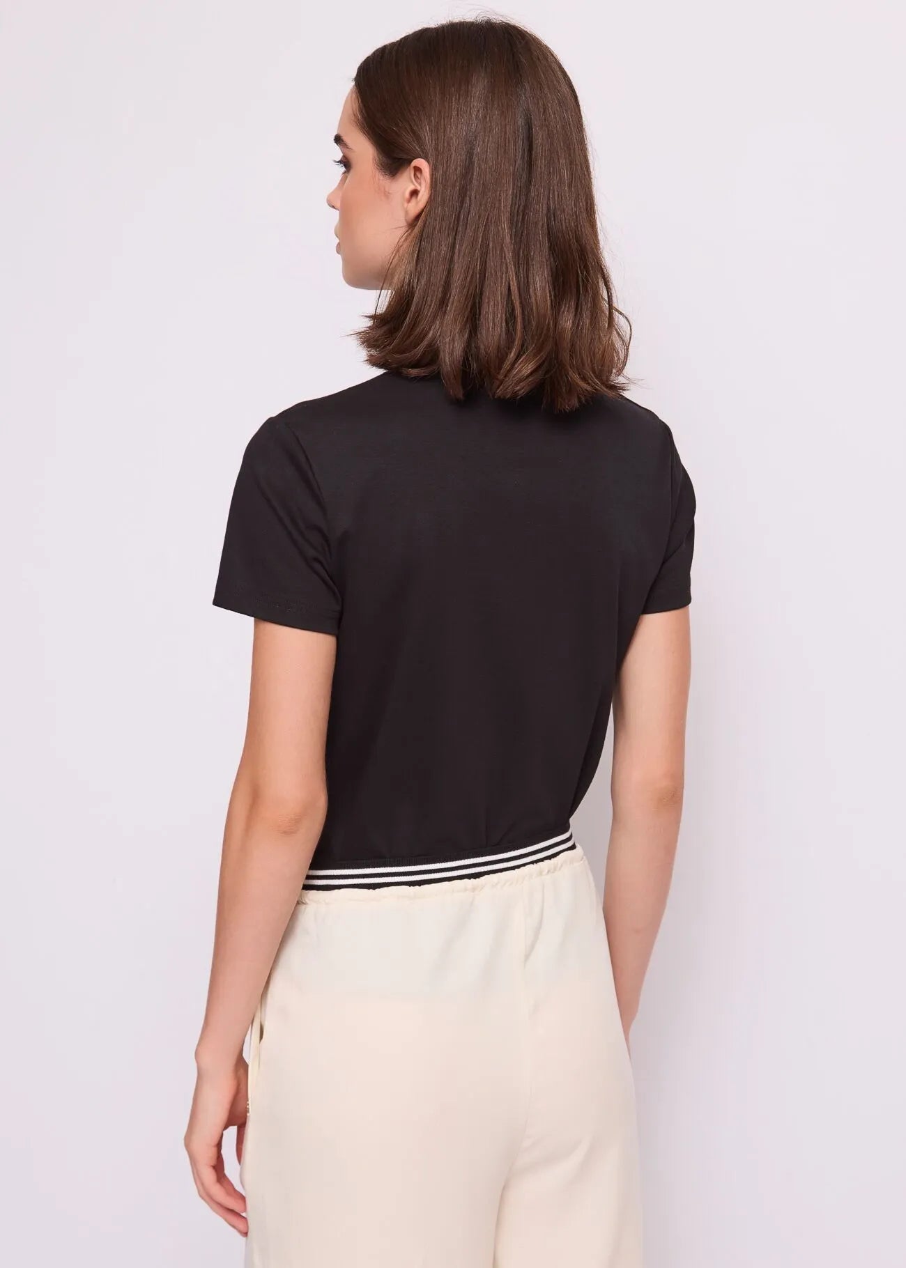 Polo bianca da donna in jersey