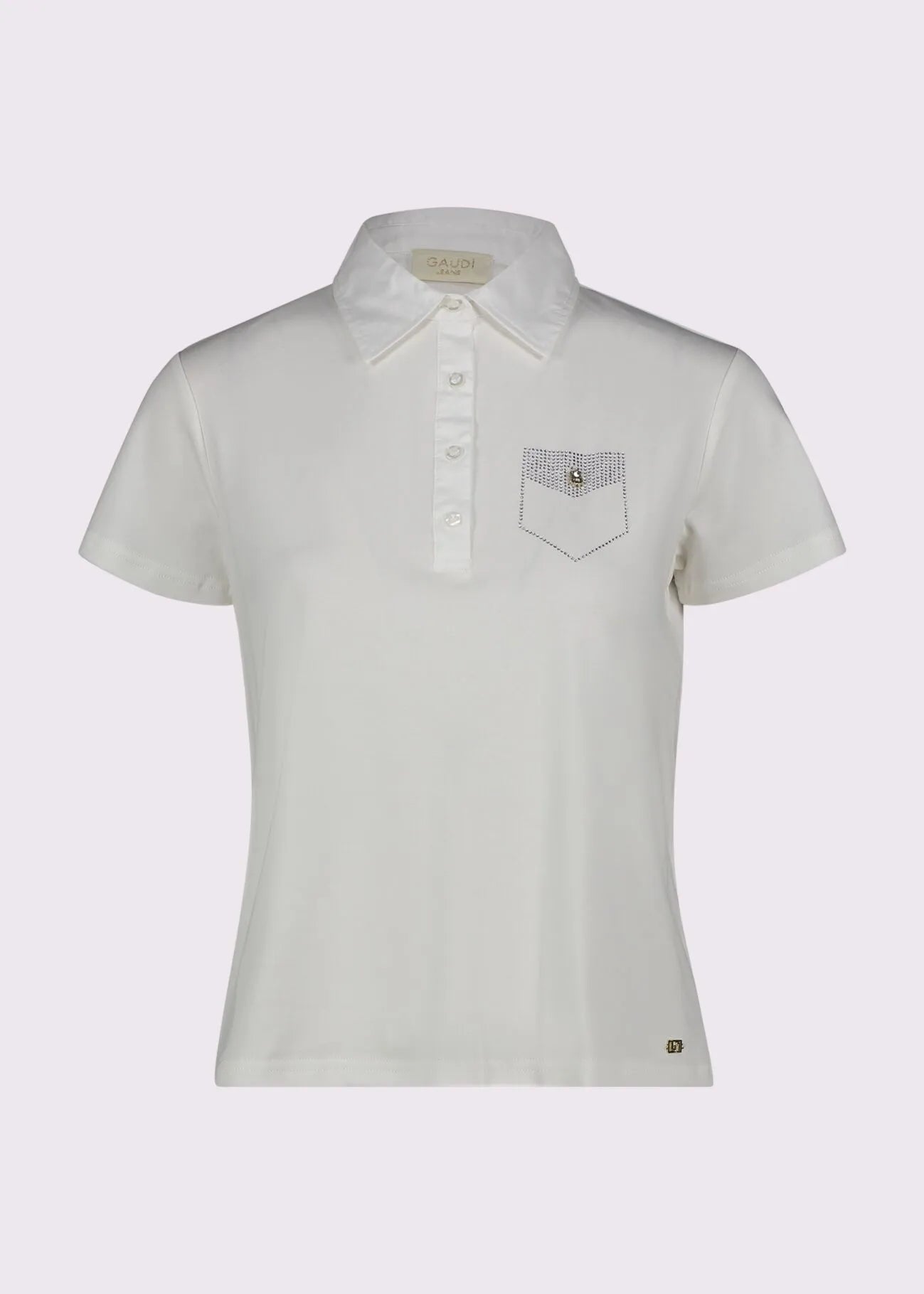 Polo bianca da donna in jersey