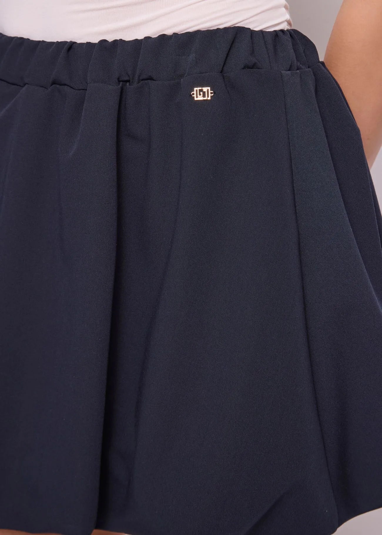Minigonna blu in viscosa elasticizzata