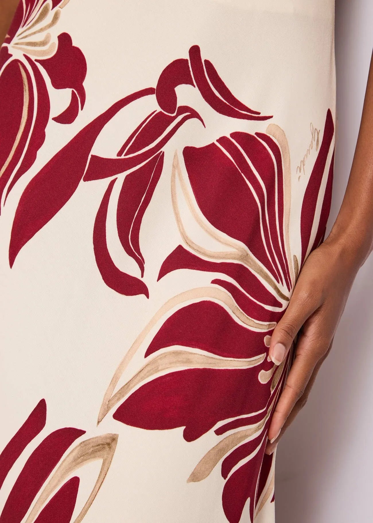 Abito in twill stampato