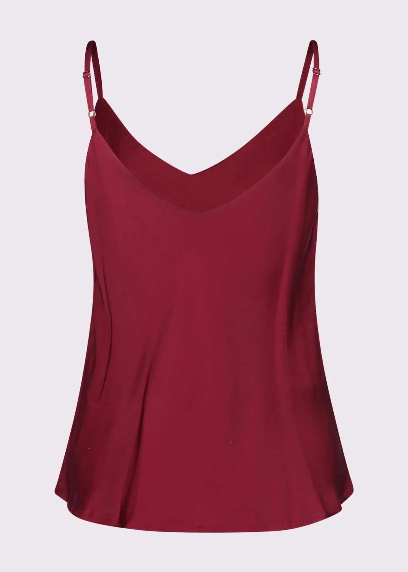 Top bordeaux da donna con spalline