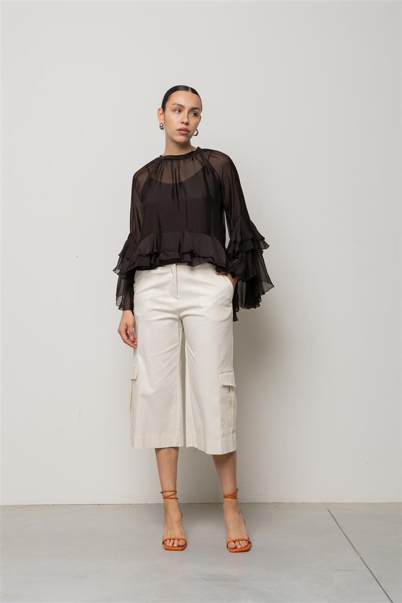 Blusa con rouches