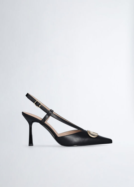 Slingback con maxi logo