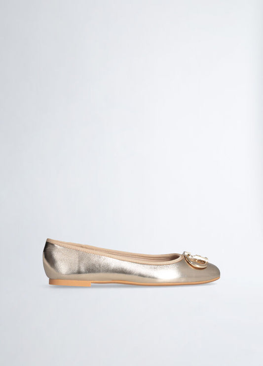 Ballerine in pelle laminata