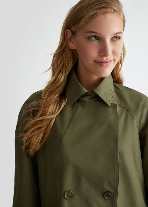 Trench in gabardine