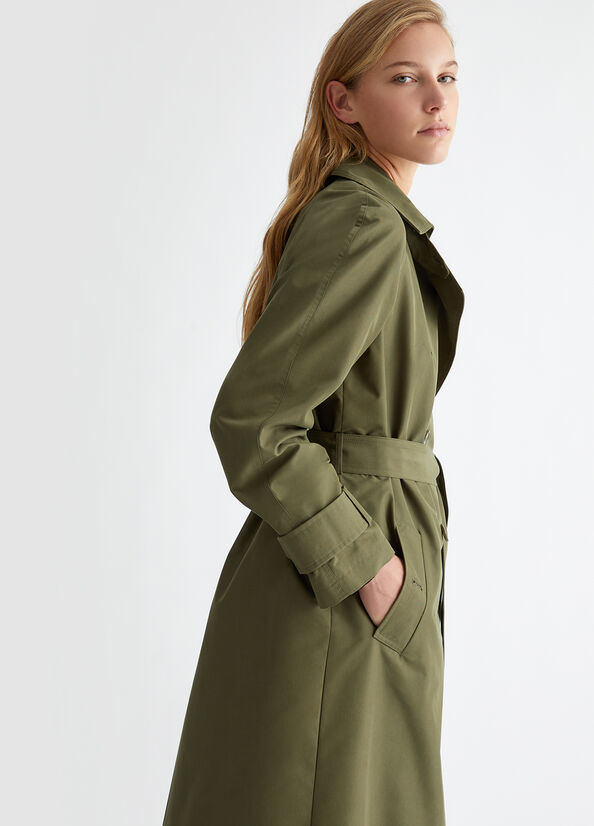 Trench in gabardine