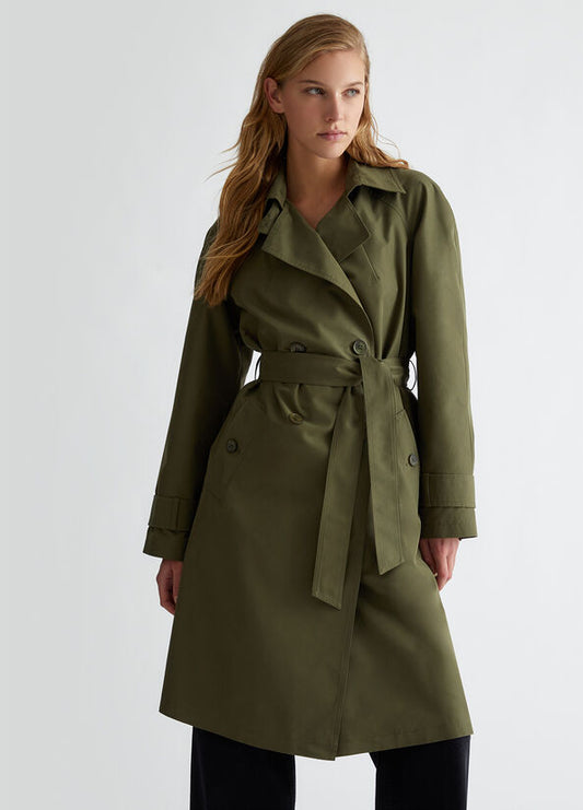 Trench in gabardine