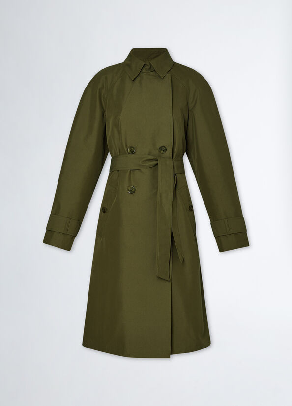 Trench in gabardine