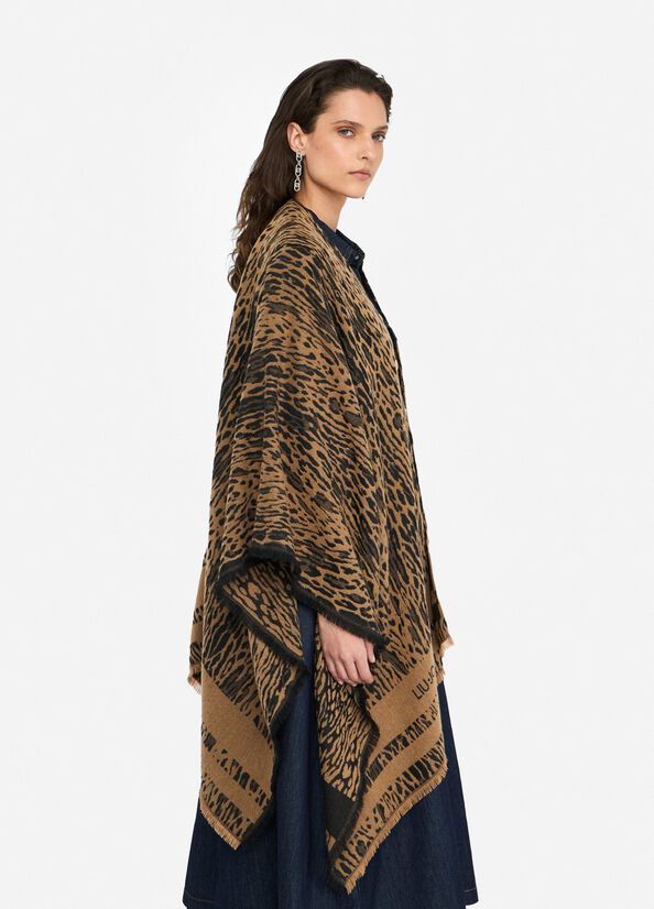 Poncho animalier