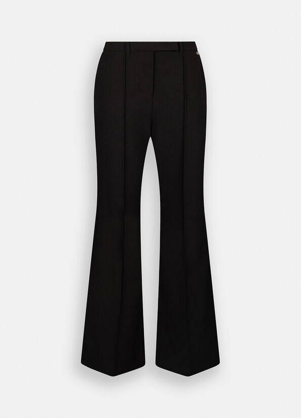 Pantaloni flare in cady