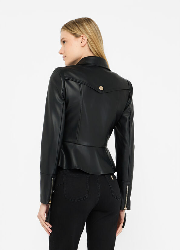 Giacca slim-fit in tessuto spalmato