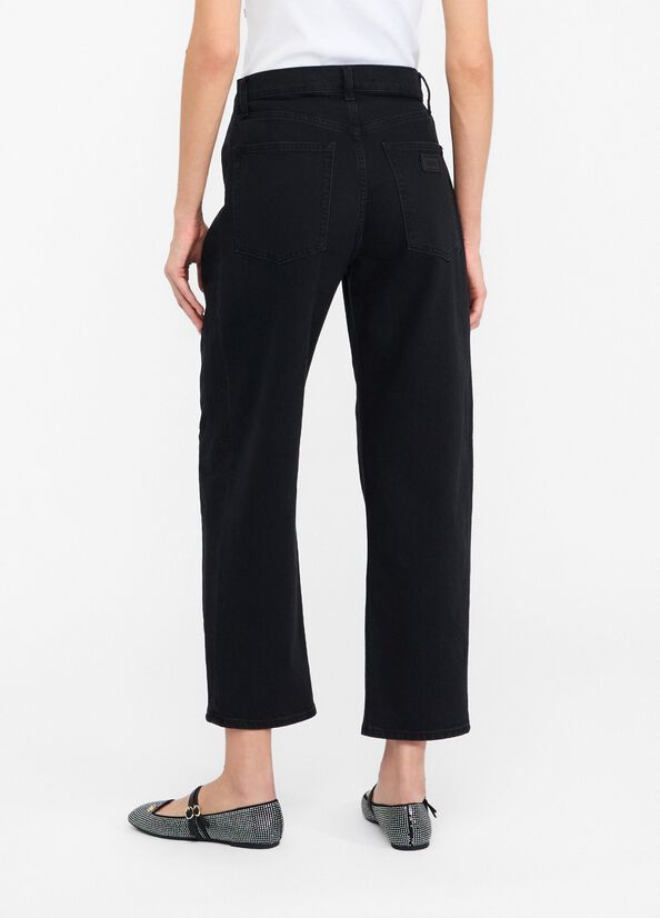 Jeans boyfriend con strass