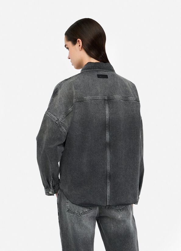 Giacca in denim con strass