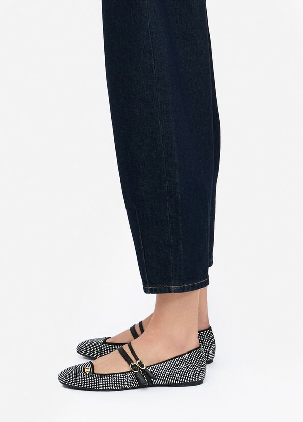 Jeans cropped a vita alta