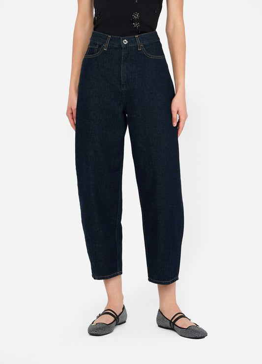 Jeans cropped a vita alta