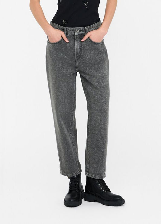 Jeans straight a vita alta