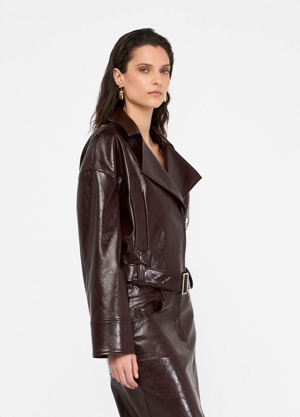 Giacca biker glossy