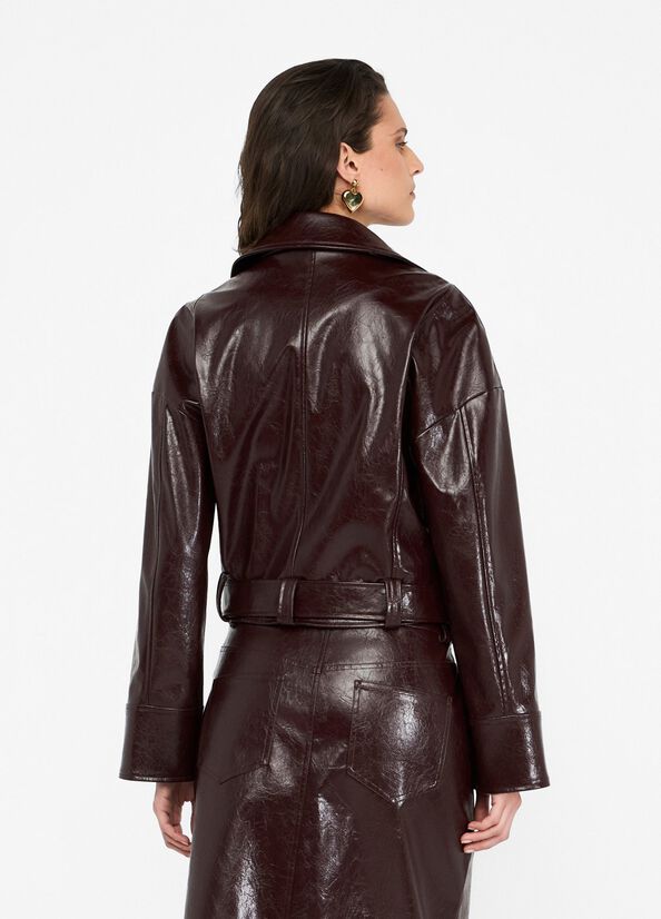 Giacca biker glossy