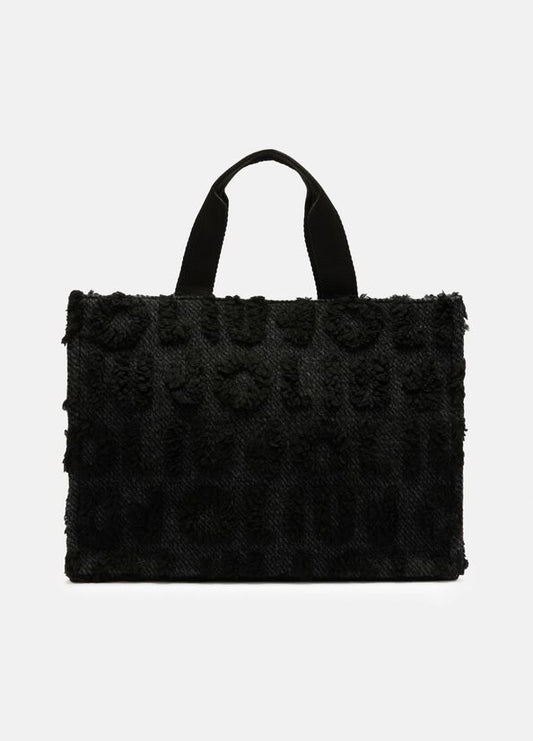 Shopping bag grande in misto lana
