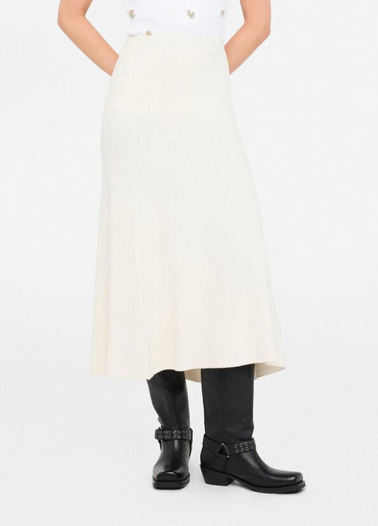 Gonna midi in maglia con paillettes