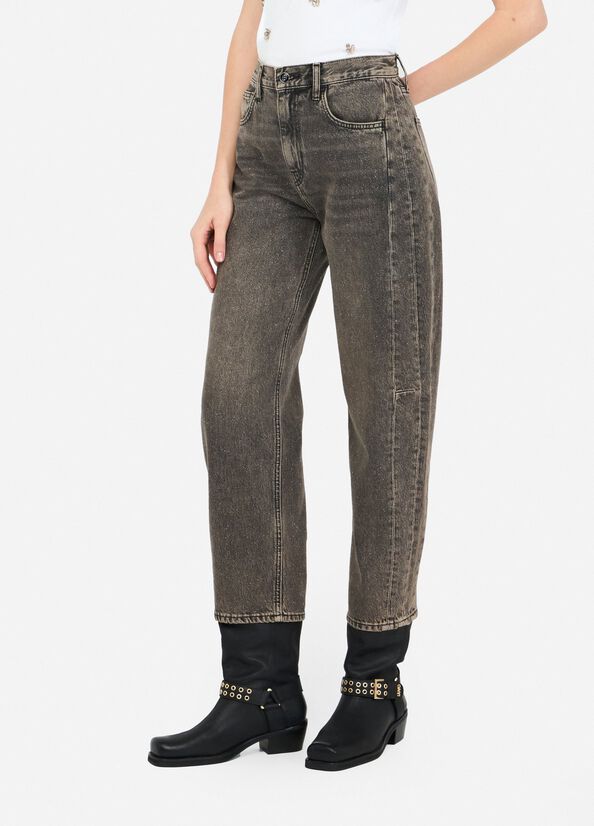 Jeans boyfriend con glitter