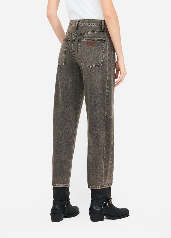 Jeans boyfriend con glitter