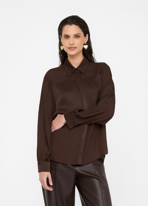 Camicia in crêpe de chine