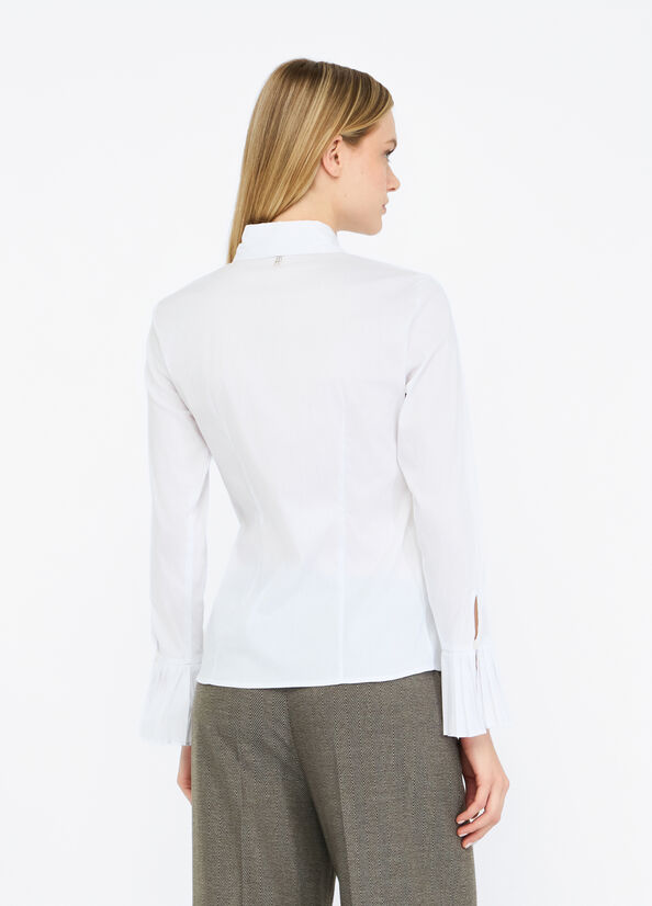 Camicia con dettagli plissé