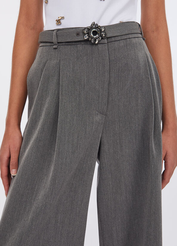 Pantaloni palazzo con cintura