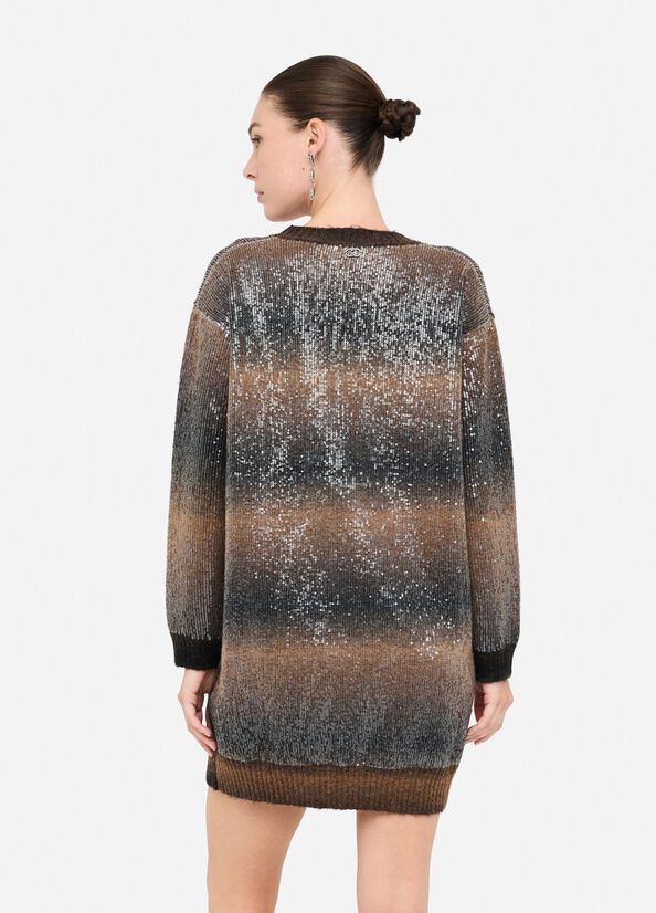 Abito in maglia con paillettes