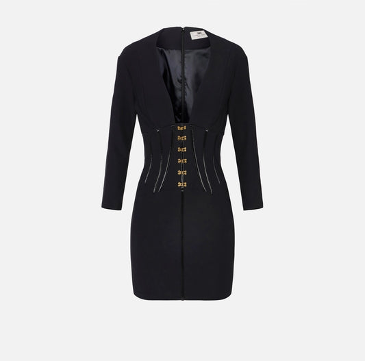 Abito in neoprene con dettagli corsetto