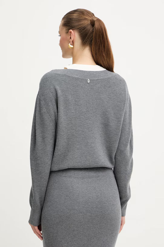 Abito in maglia con ricami gioiello