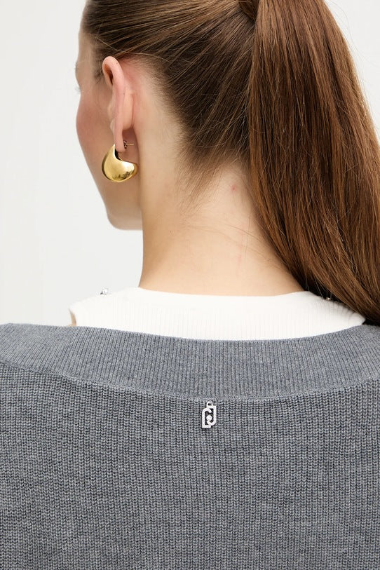 Abito in maglia con ricami gioiello