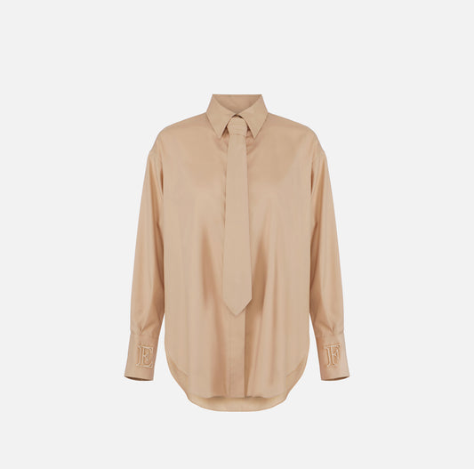 Camicia in cotone con cravatta