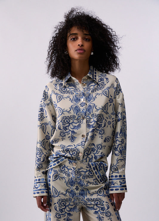 Camicia con stampa foulard