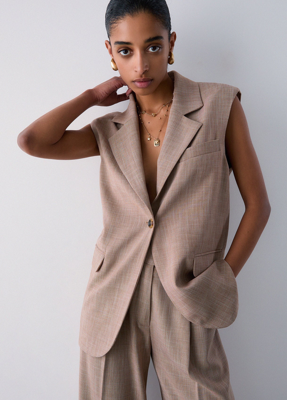 Gilet con foulard