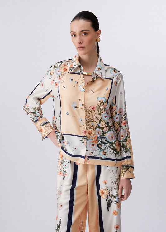 Camicia in twill stampato