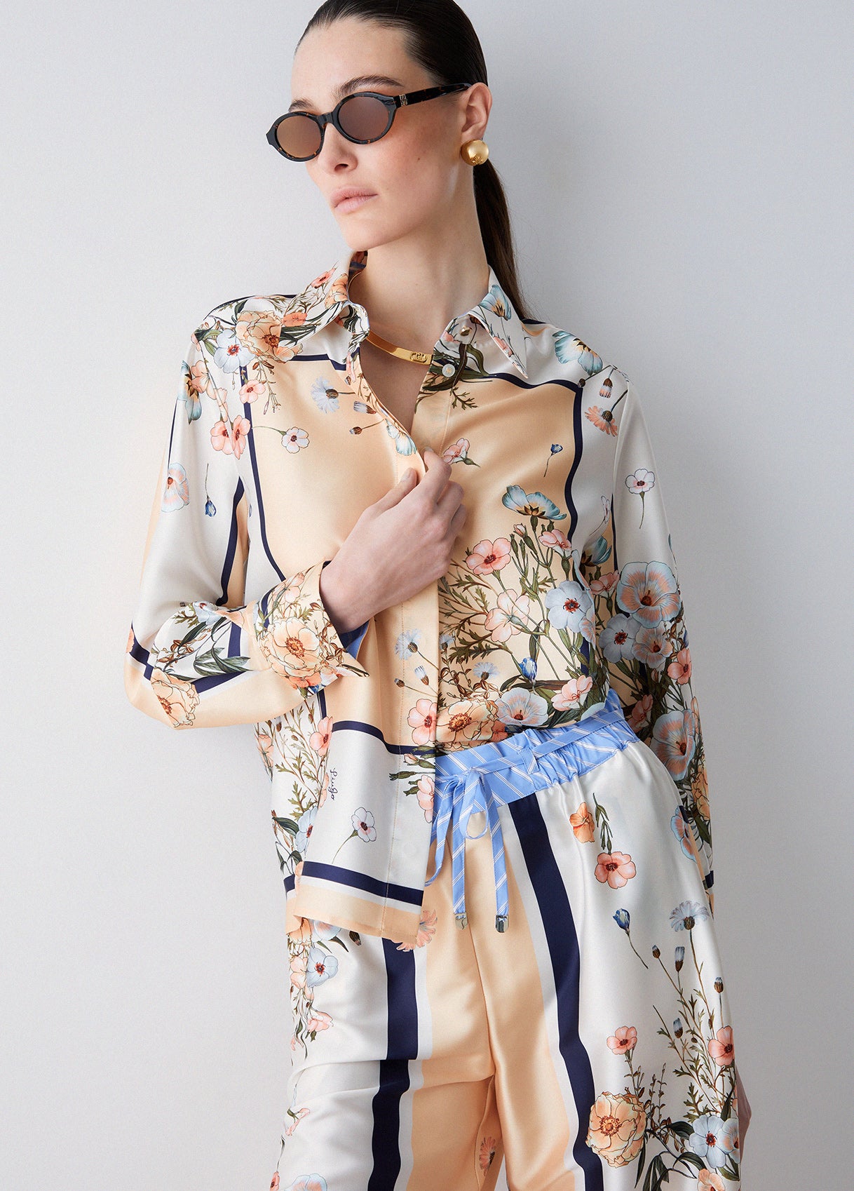 Camicia in twill stampato