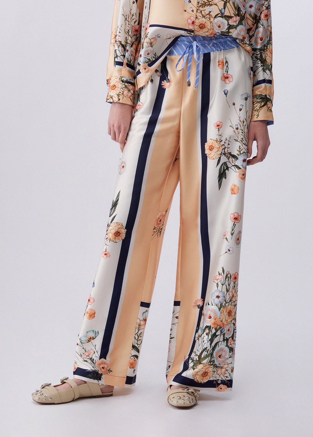 Pantaloni in twill stampato