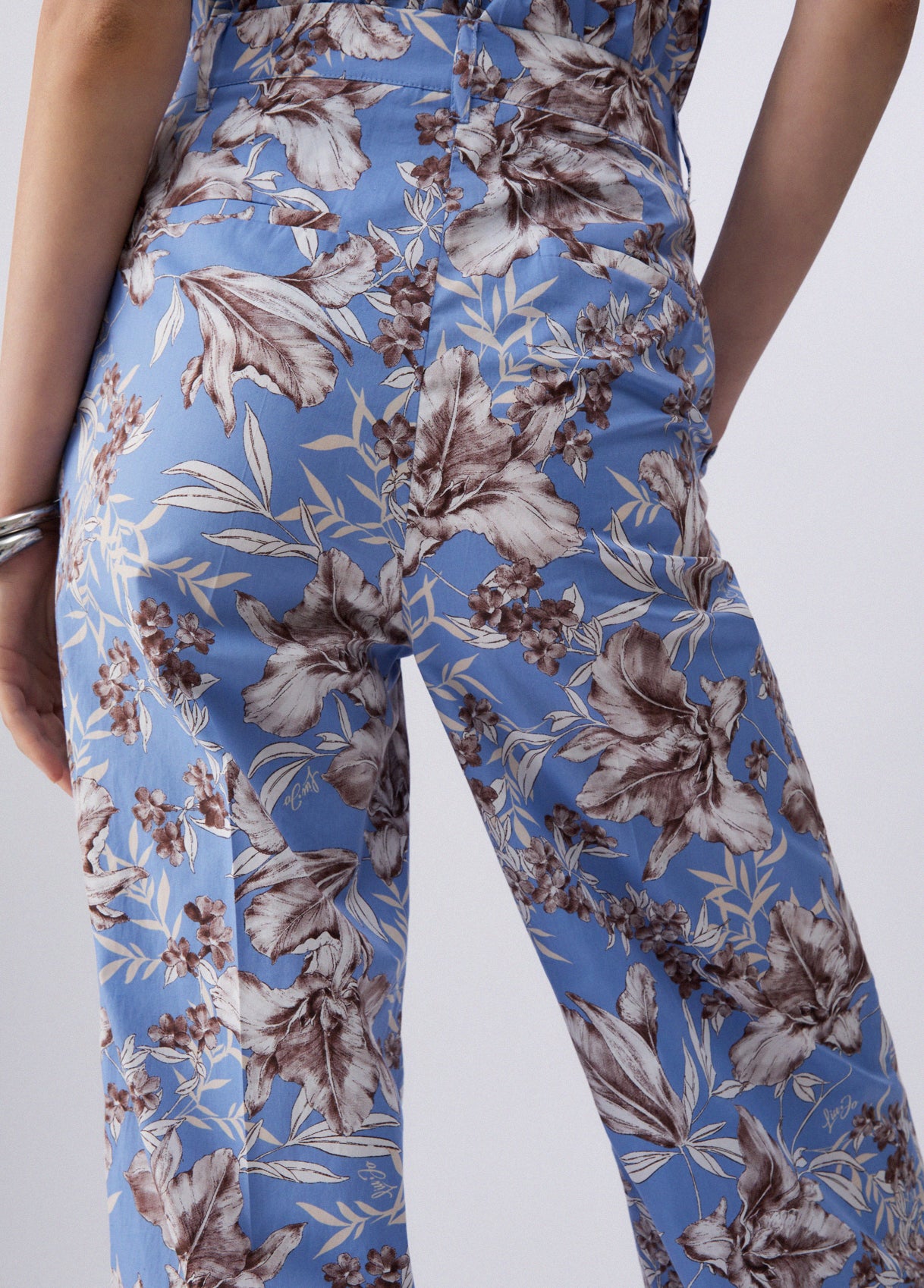 Pantalone palazzo in popeline